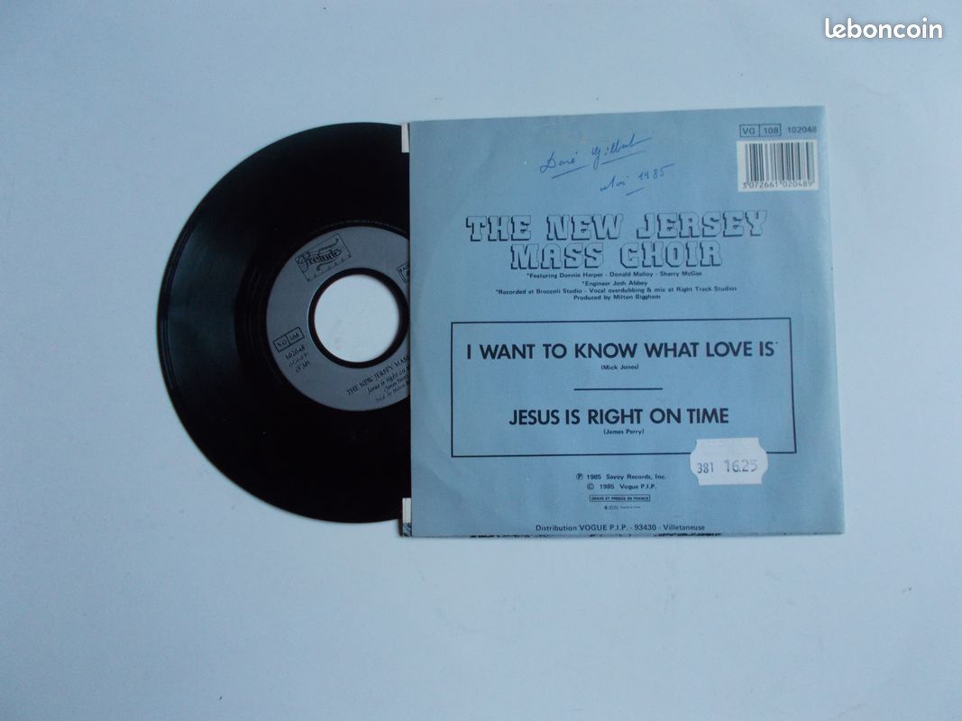 45t the new jersey mass choir-i want to know what love is (image 2)