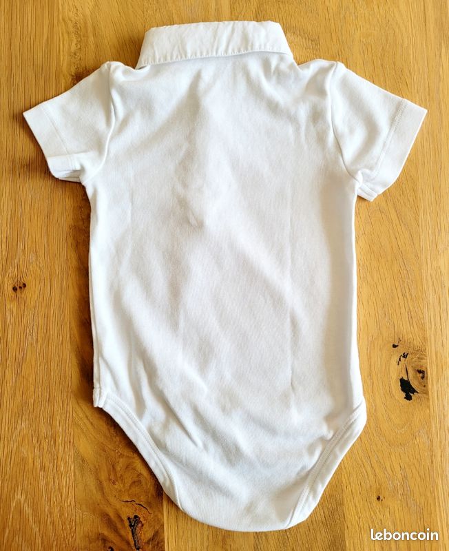Tenue cérémonie Jacadi 24 mois 2 ans salopette lin gris souris body gilet blanc comme neuf (image 15)