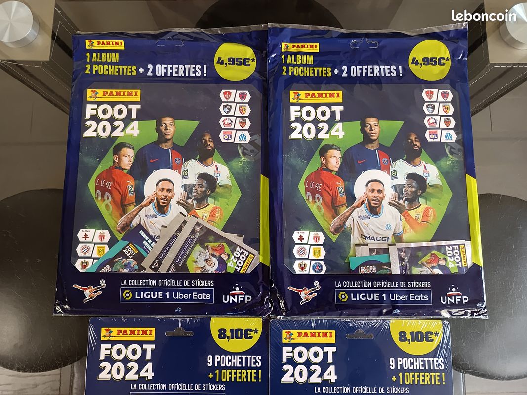 Panini Foot 2024-2025 – Ligue 1 McDonald's – Lot 5 Blisters + 2 Offerts – 210 Stickers Dont 60 Gratuits – Édition 50 Ans