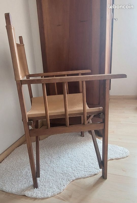 Chaise de réalisateur cuir et bois (image 2)