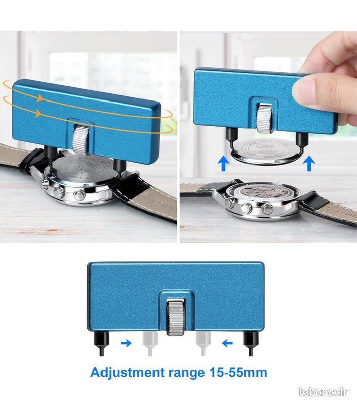 Kit Complet Pour Changer La Pile De Montre – Ouvre-boîte, Support, Brucelles – Pratique !