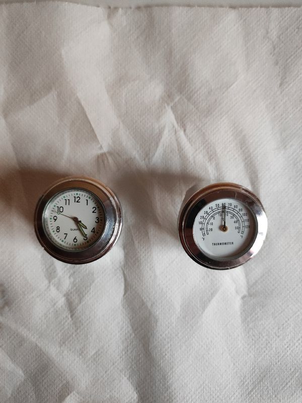 Montre Horloge Guidon et Thermomètre Pour Moto
