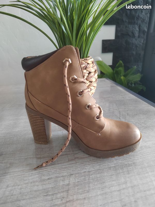 Boots Talon Bottine Armistice Femme Suede Bottine Femme Jennyfer