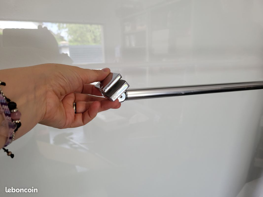 Paroi fixe de douche verre transparent 6 mm – Profilé argent (image 6)