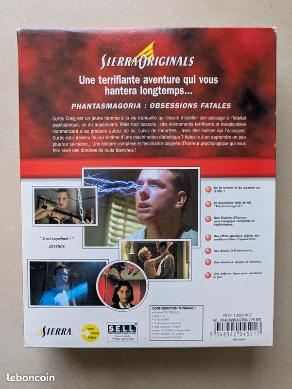 Jeu vidéo PC CD-Rom big box Phantasmagoria : obsessions fatales VF intégrale très bon état (image 2)