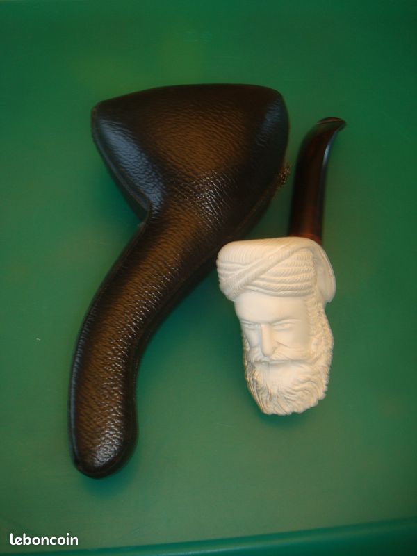 Pipe Ancienne De Collection Avec étui Cuir - Vintage Homme