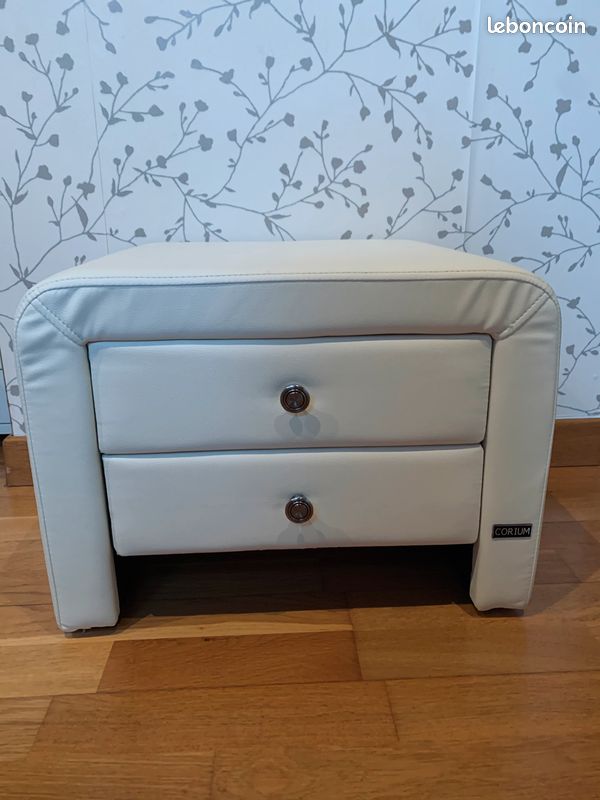 Table de chevet simili cuir (image 2)