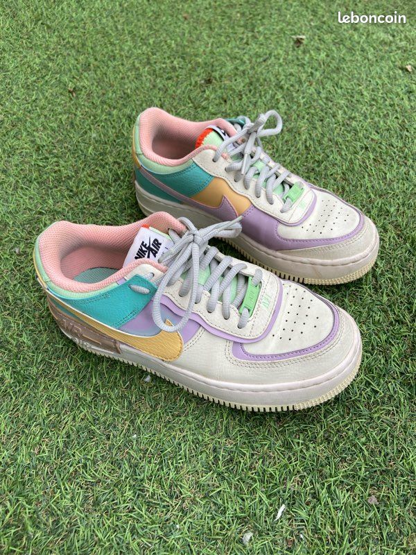 Couleur Pastel Air Force One Beige Bleu WMNS Air Force Shadow