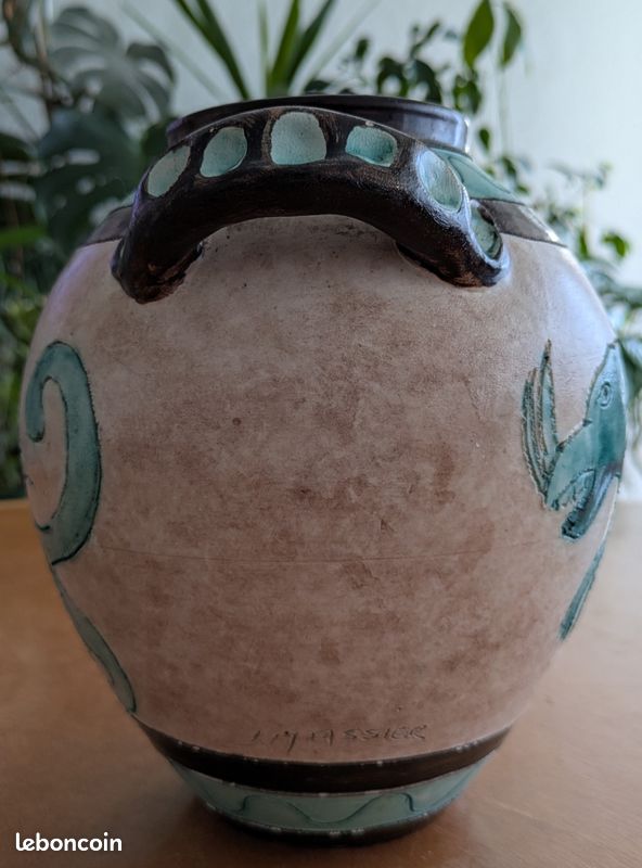 Vase signé J. Massier Vallauris – Céramique de Jérôme Massier (1850-1926) – Vallauris (image 4)