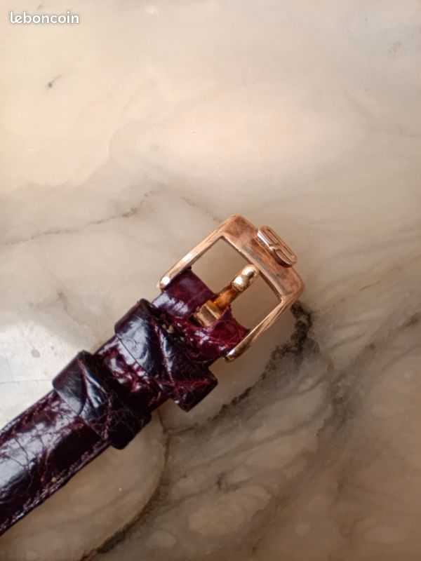 Bracelet de montre Emile Péquignet 12mm en crocodile véritable bordeaux - Neuf (image 10)