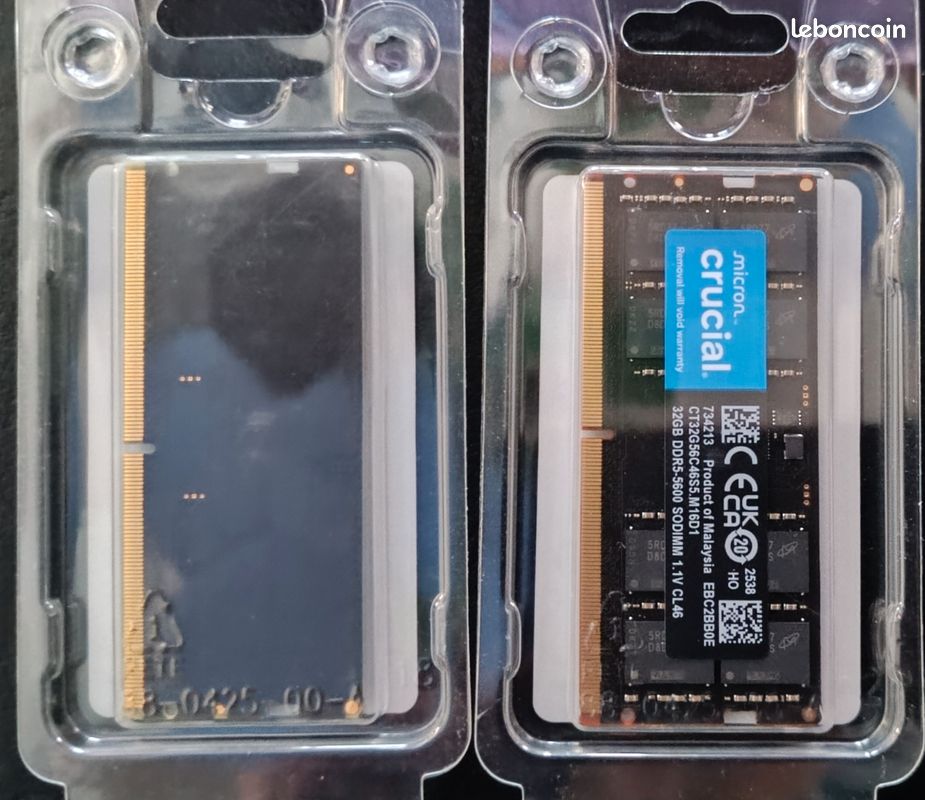 Crucial DDR5 SODIMM So-Dimm 5600 MHz 64 go kit (2x 32 go) (image 3)