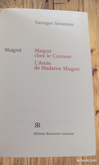 B3 - Maigret chez le Coroner et L'Amie de Madame Maigret Georges Simenon (image 4)