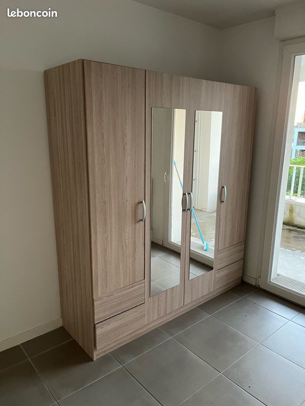 Armoire 4 porte(s) battante 4 tiroir(s) POP coloris Chêne Kronberg largeur 172 cm (image 1)