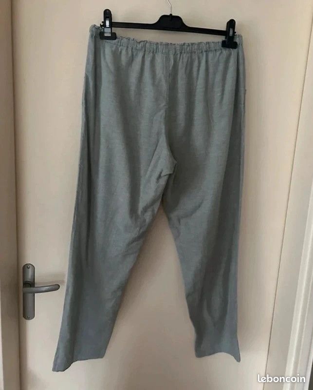 Ensemble etam home femme L/40 chemise + pantalon coton lin été casual loungewear vacances (image 5)