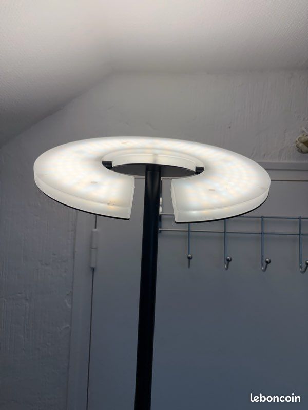 Lampadaire design noir mat “ dent “ Avec variateur -H180cm (image 2)