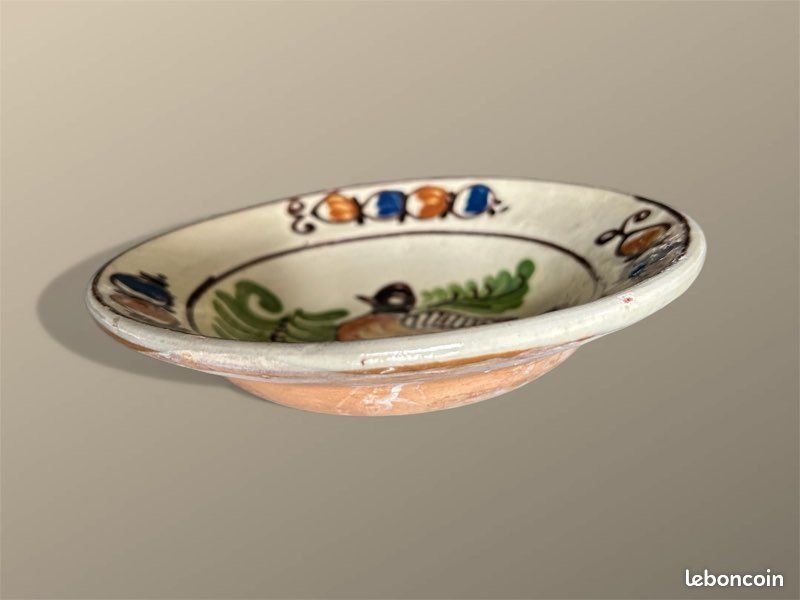 Assiette creuse ancienne en argile de Korond (image 3)