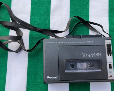 Baladeur Cassette Vintage Brandt M103S Run Man Stéréo Fonctionnel