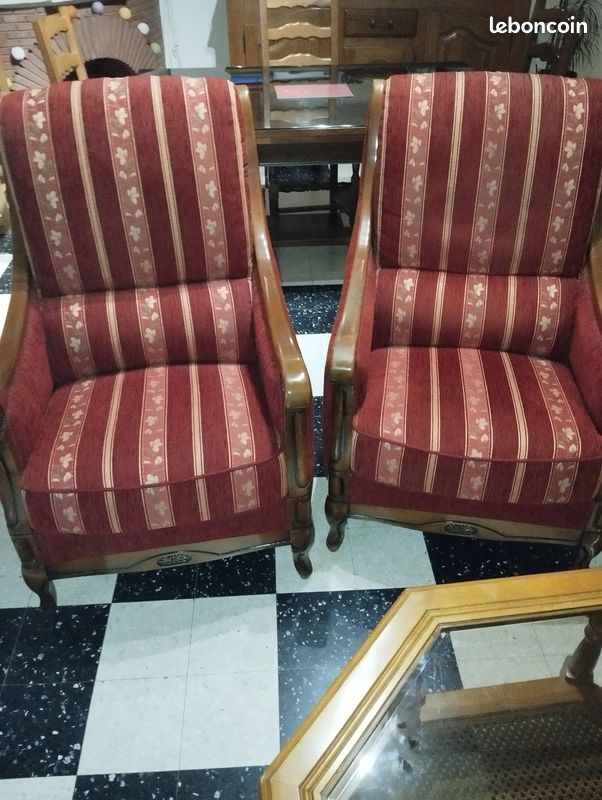 Vend canapé 2 place +2fauteuil (image 1)