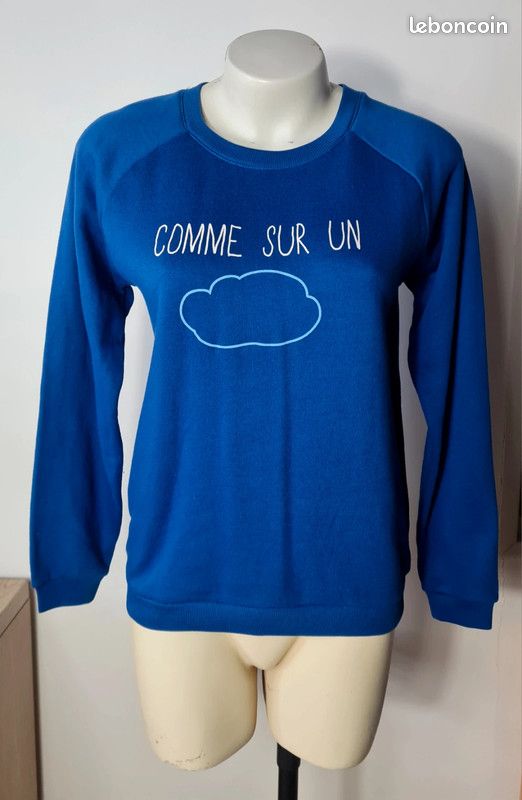 Très beau sweat bleu kiabi taille S (image 1)
