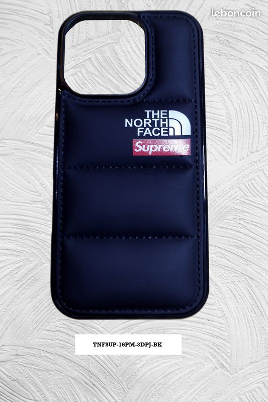 The North Face x Supreme Puffer Jacket Coque Noire pour Apple