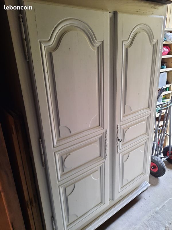 Belle armoire chene massif lazuré (image 1)