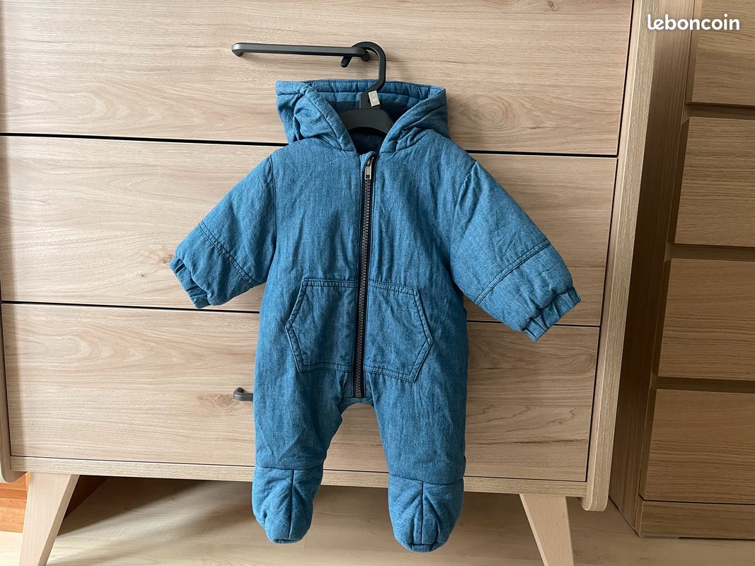 Combi pilote à capuche mois Hiver Vêtements bébé