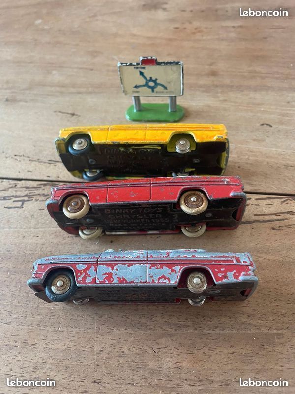 Lot de 3 Dinky Toys France Chrysler New Yorker « à restaurer » réf : 24A 🇫🇷 (image 6)