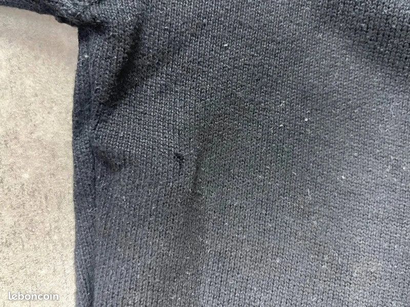 Pull À Col V Lacoste Taille (5) L Homme Noir Logo Brodé #LA504 (image 10)