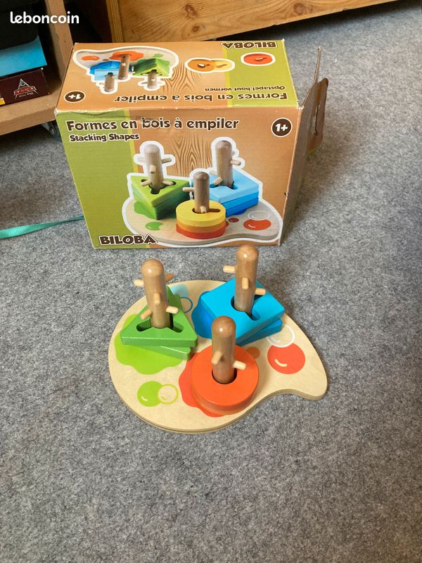 Formes en bois à empiler + éléphant en bois (image 2)