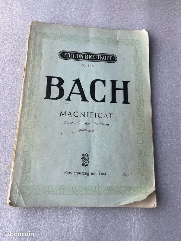 Bach Magnificat BWV 243 Breitkopf Klavierauszug (image 1)