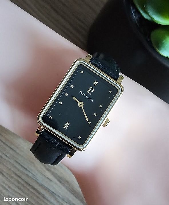 Montre Vintage Pierre Lannier France Quartz Pour Femme - Reconditionnée, Jour Et Trotteuse