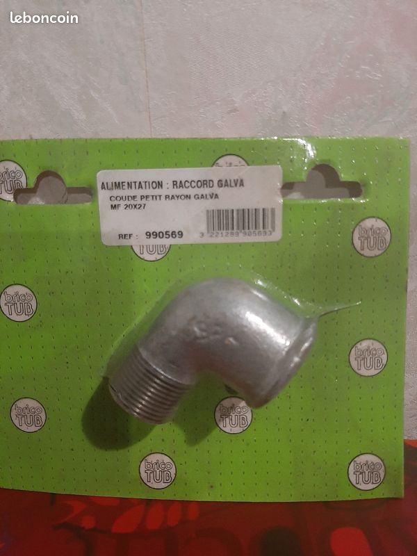Raccord Galva coude 90° MF 20x27 (image 1)