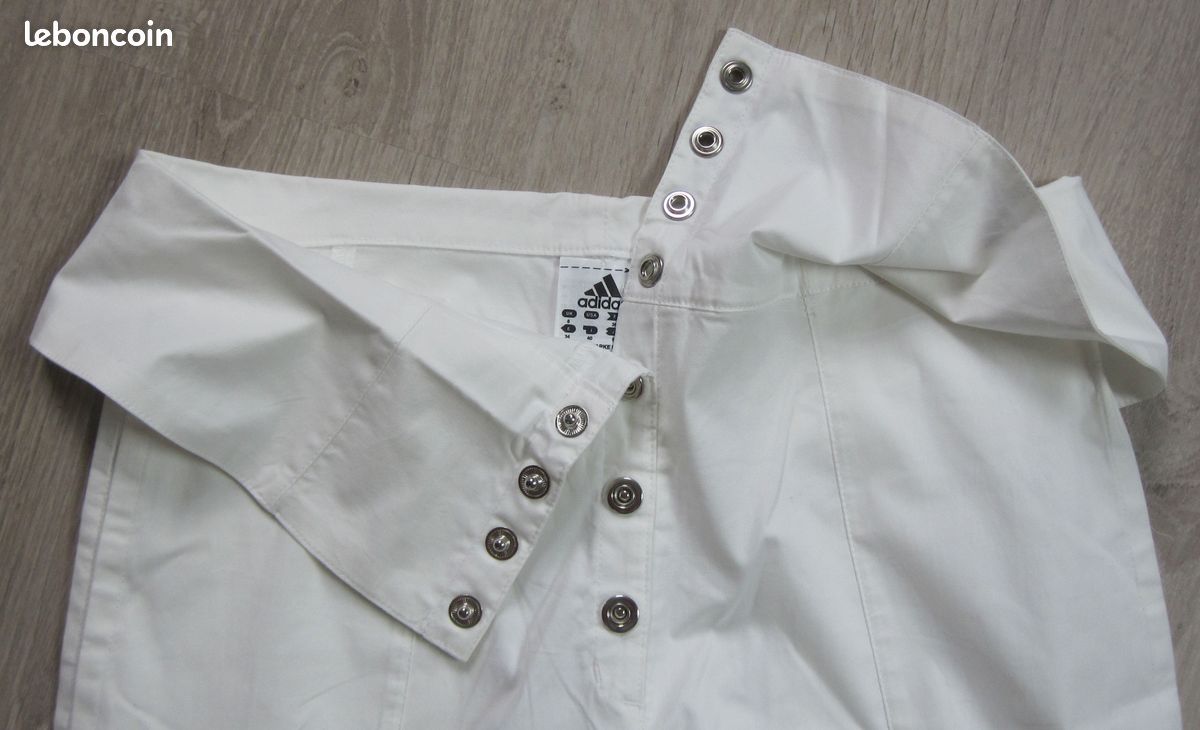 Pantalon detente femme blanc coupe large « adidas » (image 4)