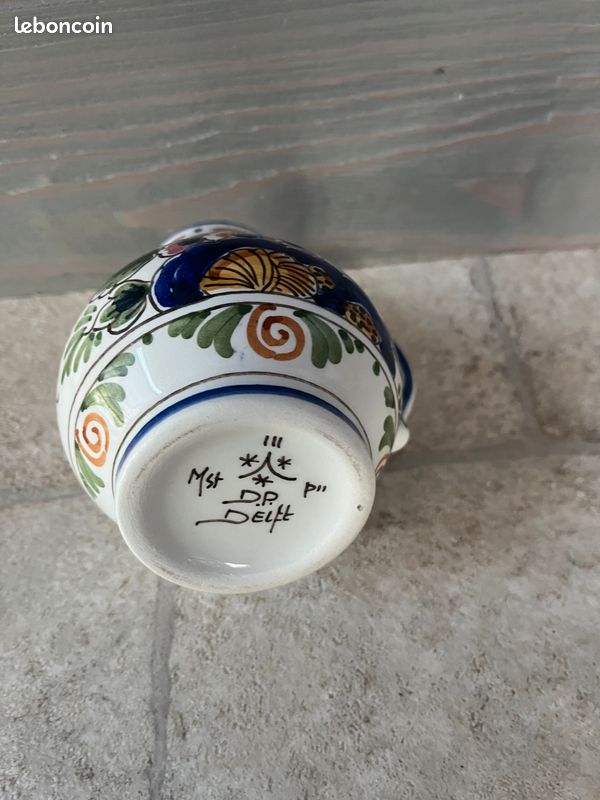 Mini vase pichet vintage delft Holland florale (image 2)