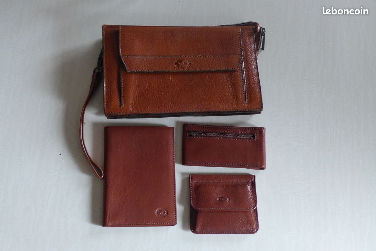 Sacoche / Pochette vintage VD cuir marron homme (image 15)