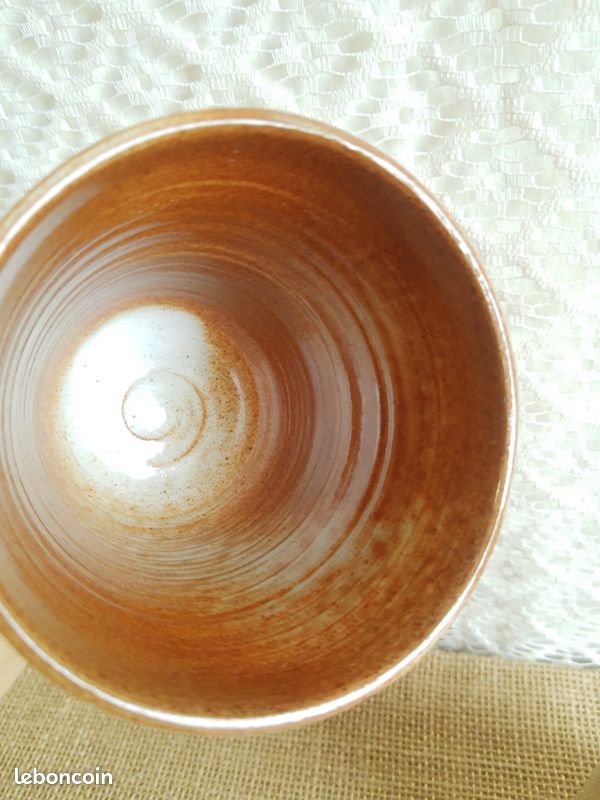Duo de tasses mazagrans en grès Montgolfier vintage (image 4)