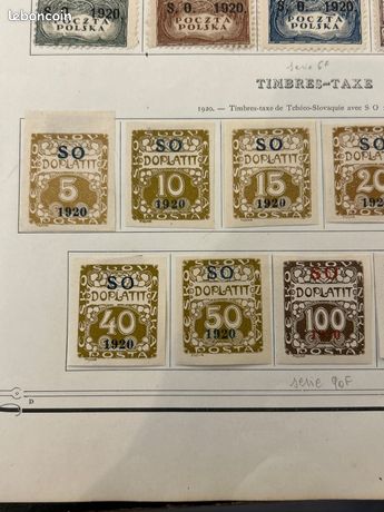 Timbres Silésie 1920 – D8 à D20, édition Complète Avec Charnière – Collection Prophila