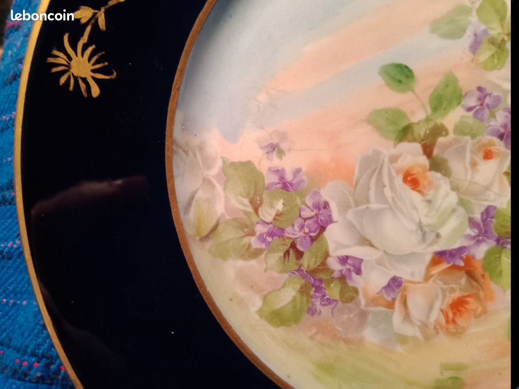 Superbes assiettes fleurie Limoges (image 3)