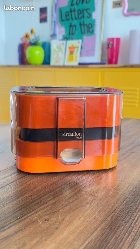 Balance Mécanique Vintage Terraillon 4000 - Orange, Fonctionnelle, Plastique