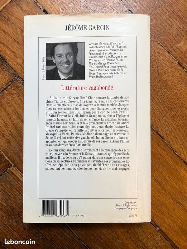 Livre "Littérature vagabonde" de Jérôme Garcin (image 3)