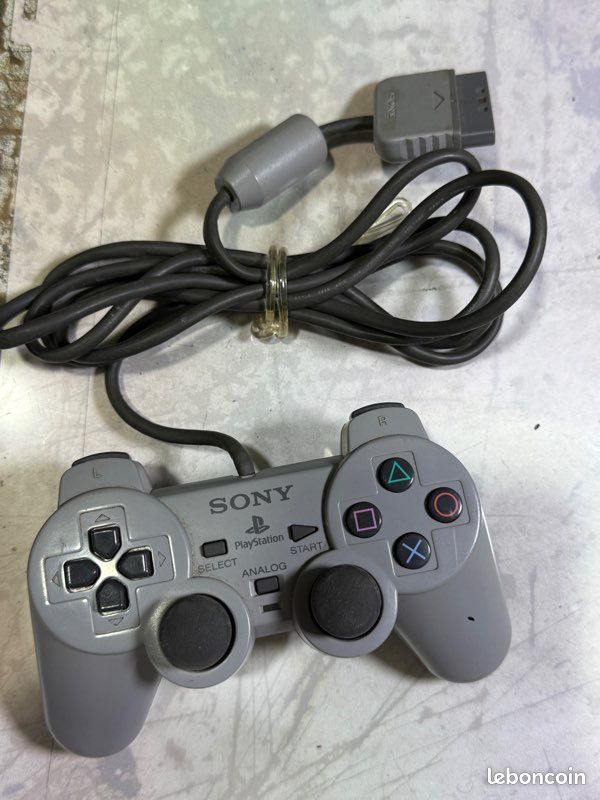 Manette officielle Sony PlayStation 1/2 PS1/2 DualShock 1/2 Grise (image 2)