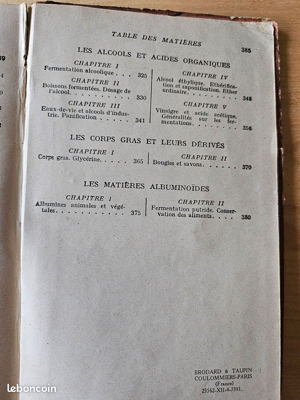 Chimie- Brevet élémentaire programme 1920 (image 18)