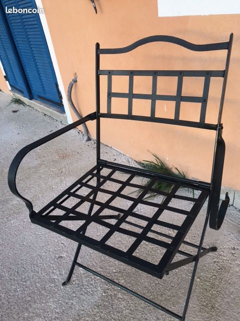 Fauteuils extérieur fer laqué Hervé Beaume (image 1)