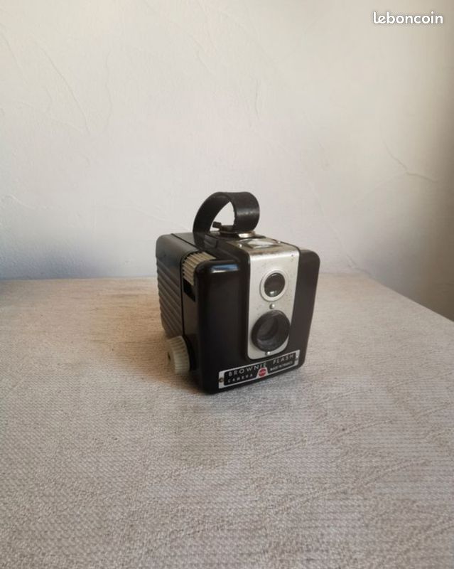 Appareil Photo Vintage Kodak Brownie N°2A Avec Sacoche En Cuir - Rare