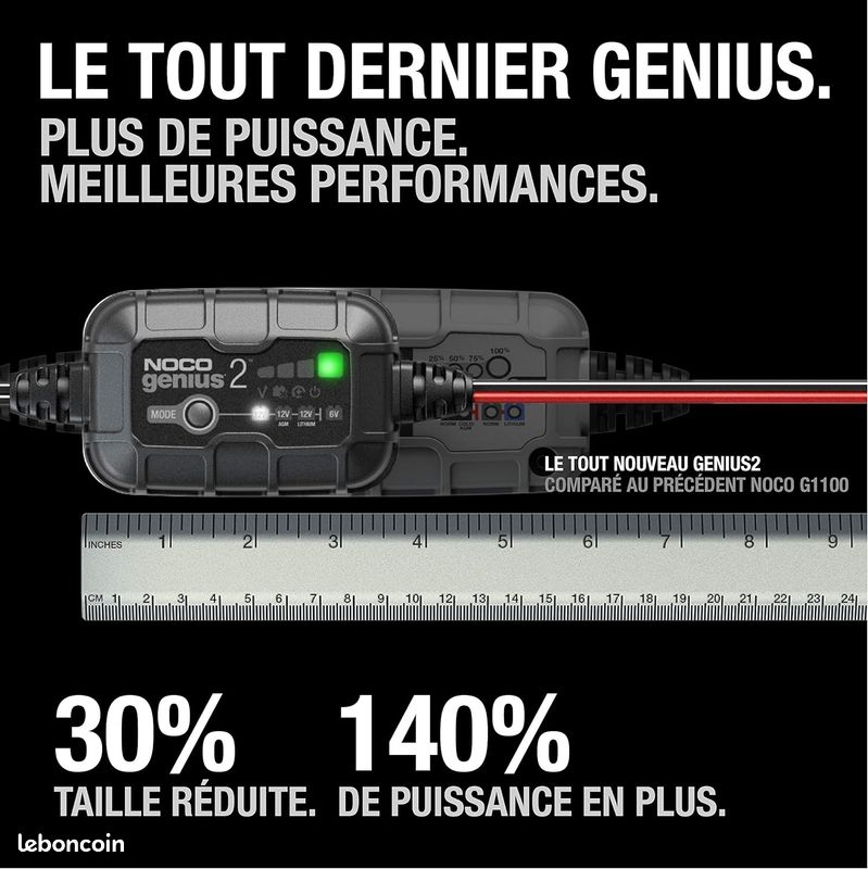 NOCO GENIUS2EU, Chargeur de Batterie de Voiture 2A, Chargeur de Batterie 6V et 1 (image 2)