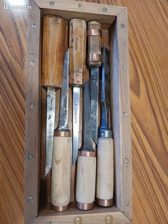 Ciseaux à bois lame acier - coffret 5 pièces STANLEY