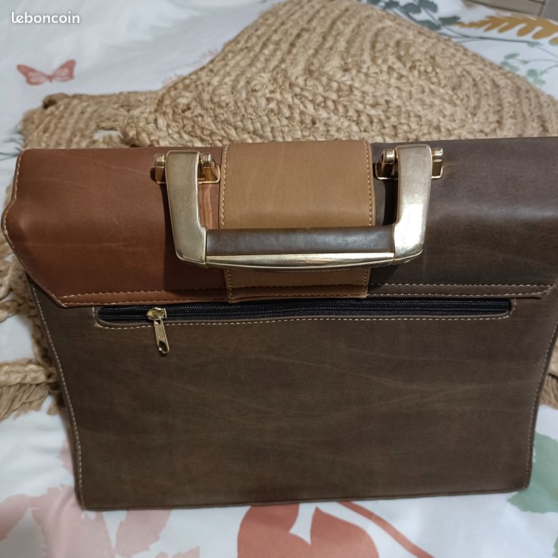 Sac femme marron et beige (image 3)