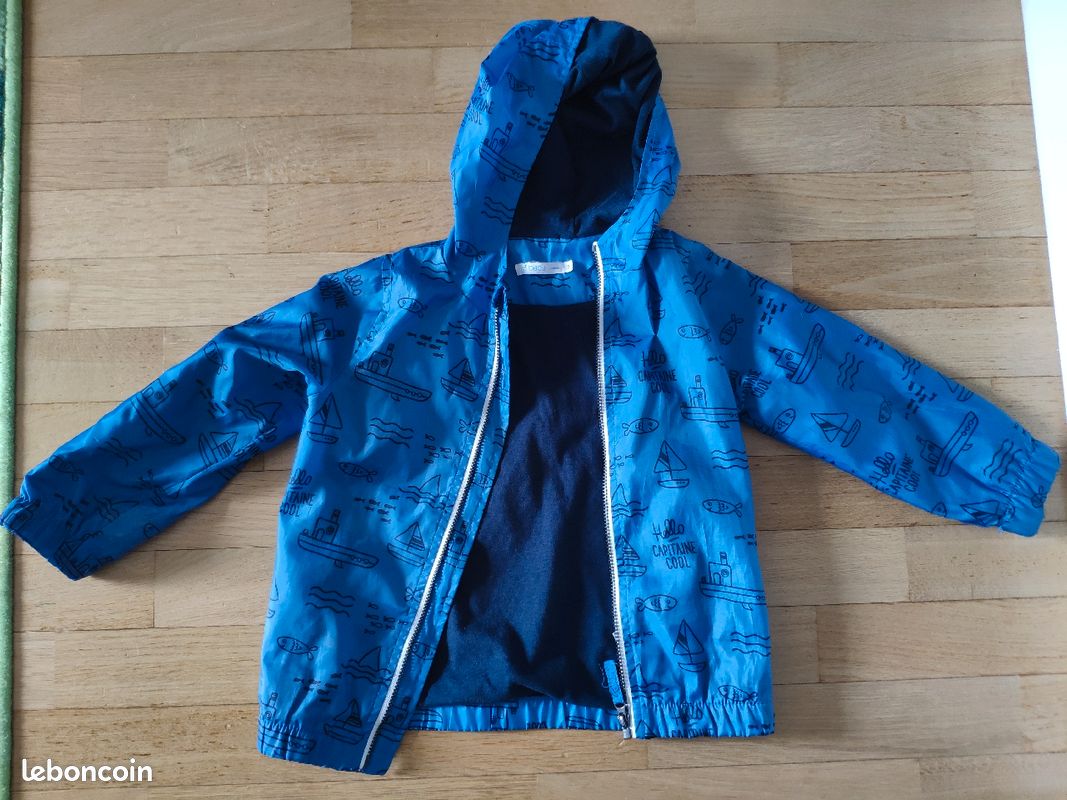 Veste imperméable 3ans bleue (image 1)