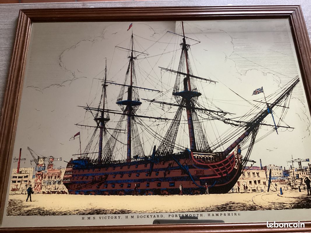 Tableau/miroir - Bateau/vaisseau HMS Victory - Dcoration