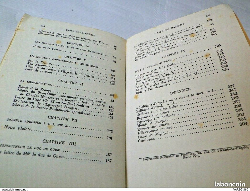 L' action française et le vatican - les pieces d'un procès - e.o sur alfa 1927 (image 10)